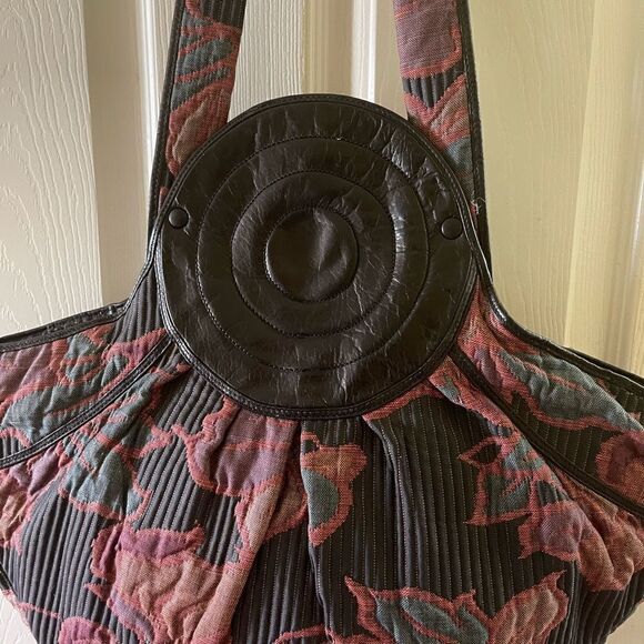 Gianfranco Lotti large hobo shoulder bag in quilted fall colors & black … - Picture 3 of 16